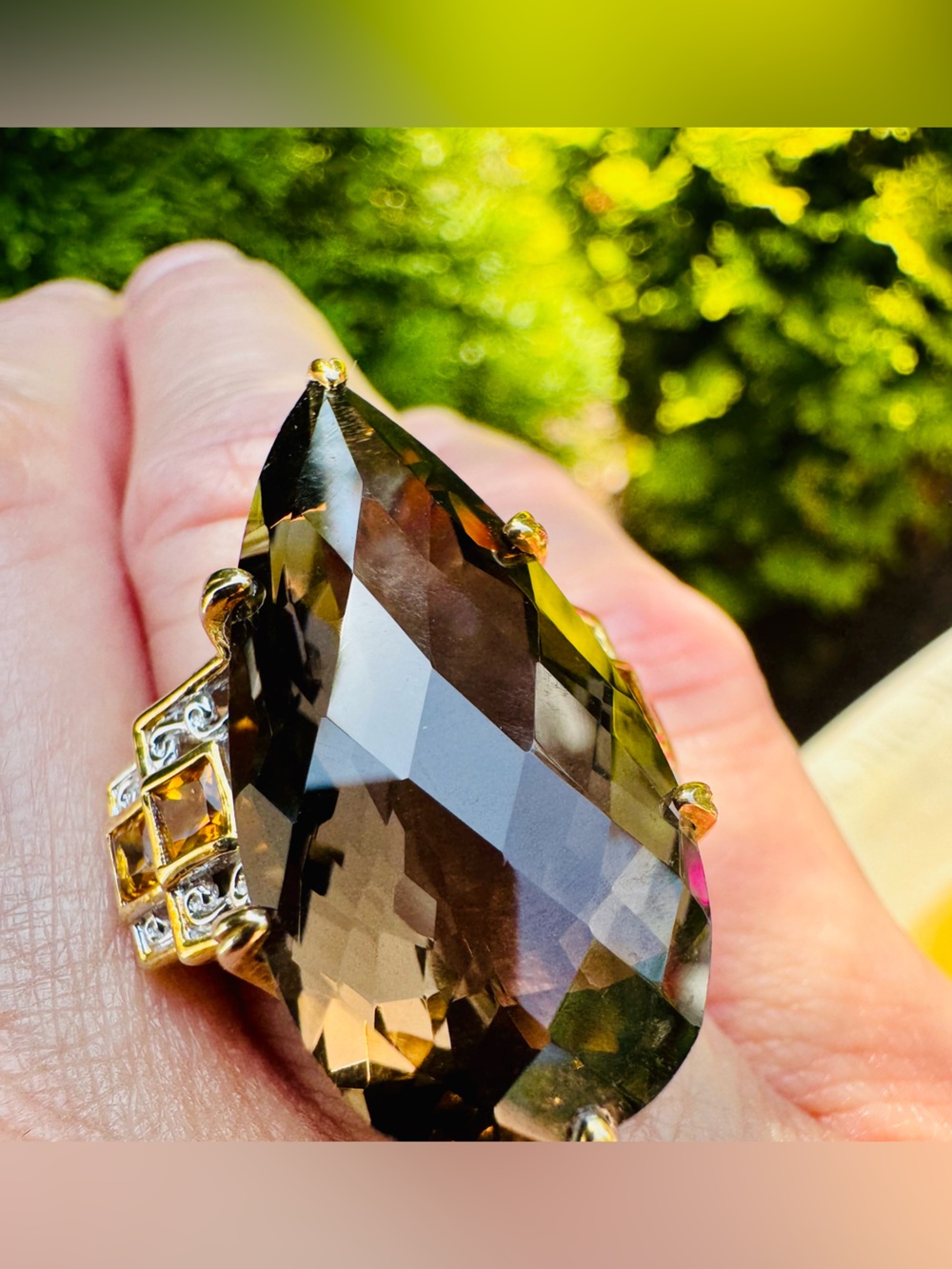 Michael Valitutti Gems En Vogue 24k Gold Over Silver Smokey Quartz N Citrine - 7